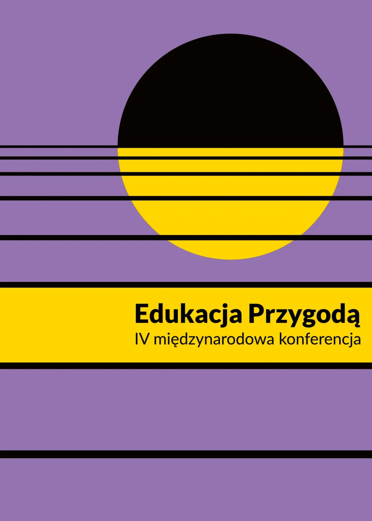 Plakat konferencji Edukacja Przygodą — projekt druku